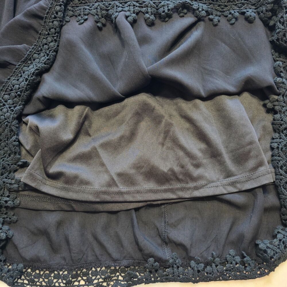 Avec Black Lace Sleeveless Mini Babydoll Dress Women Size L - Picture 7 of 7